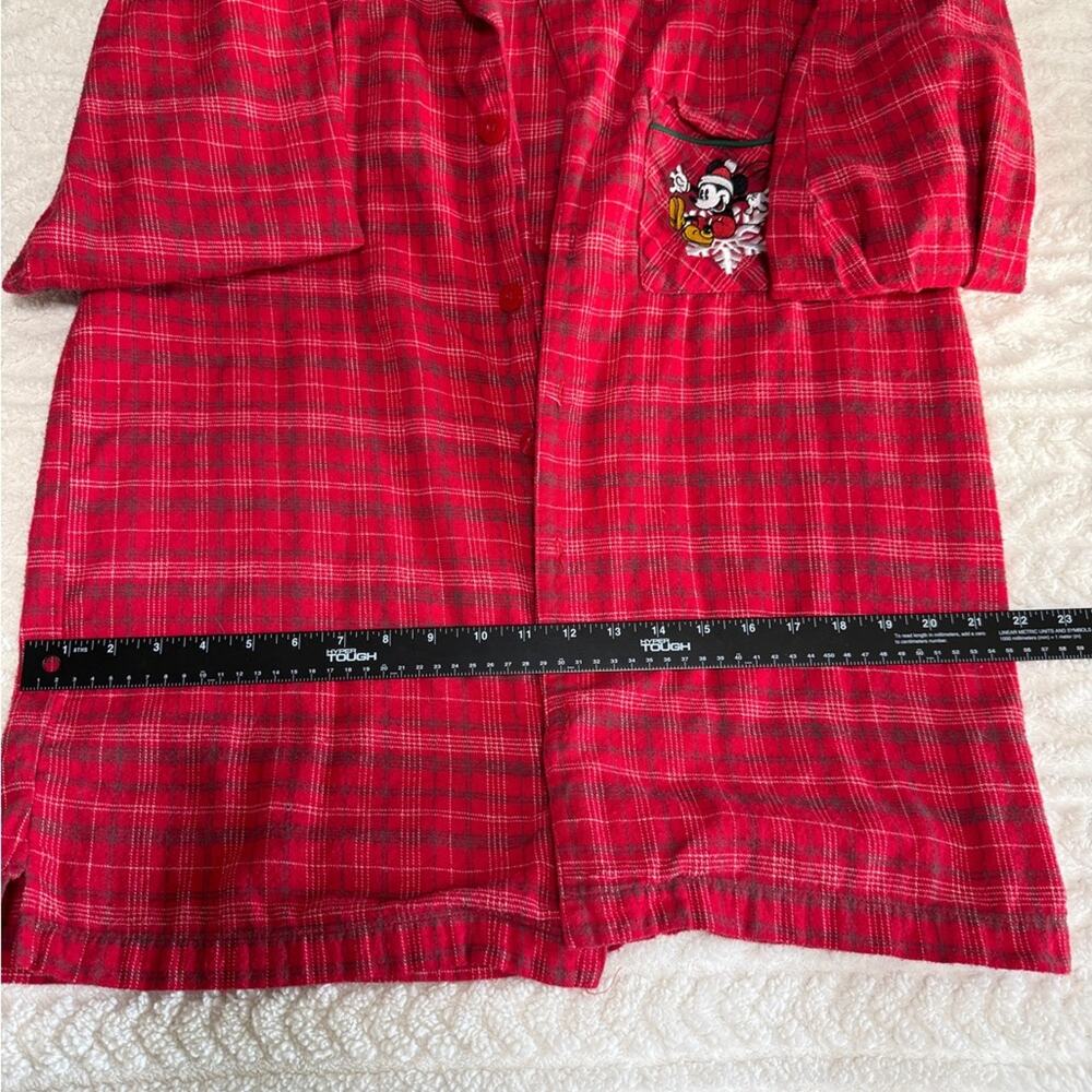 The‎ Disney Store Red Plaid Women Men’s Plaid Pajama Set Med Holiday Christmas - Picture 6 of 7